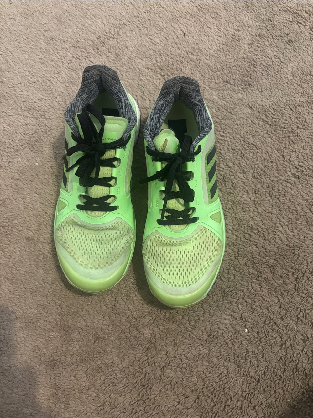 adidas Stella McCartney Neon Lime and Black Training Sneakers